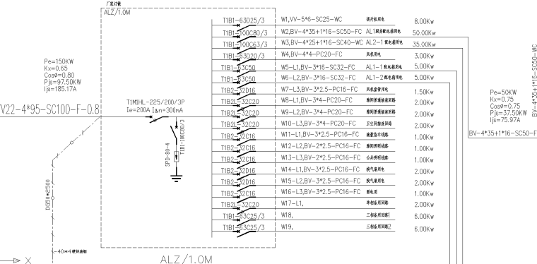 防爆照明箱开关接线图资料下载-某餐厅照明平面图