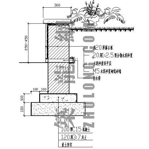 湖南某小区园林景观设计施工图-4