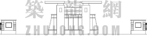 小区大门建筑设计资料下载-某小区大门建筑设计方案（5）