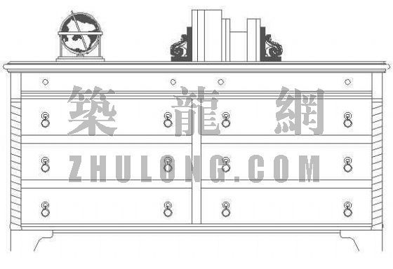 书桌设计CAD资料下载-书桌2