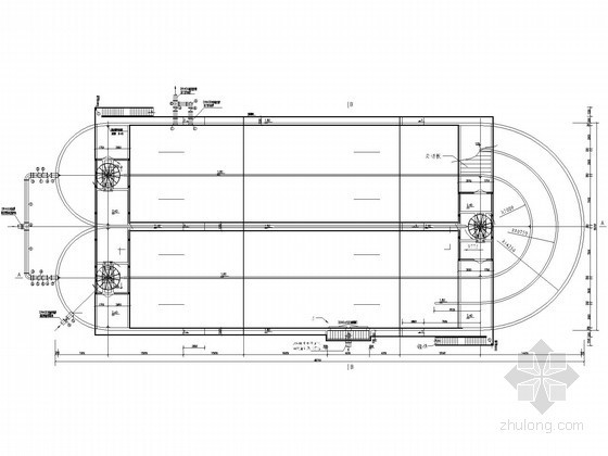 2.6万吨城镇污水处理厂全套设计（厌氧池、氧化沟）-氧化沟平面图 