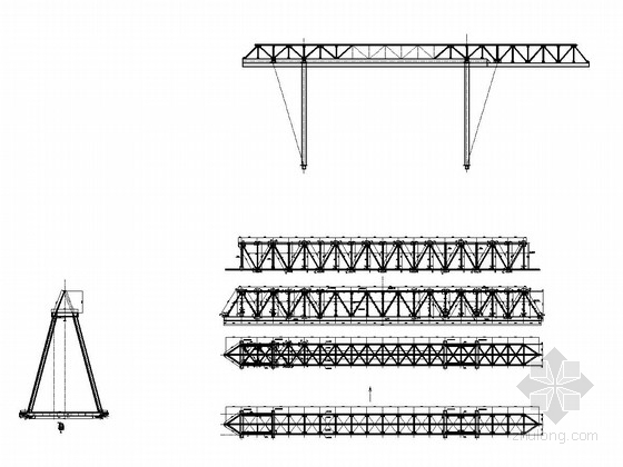 龙门吊结构图纸资料下载-16T龙门吊图纸