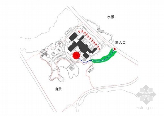 [江西]新中式四坡顶滨水园林式接待中心建筑设计方案文本-新中式四坡顶滨水园林式接待中心建筑分析图