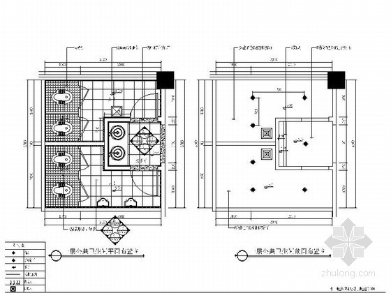 公共卫生间装修图纸资料下载-[陕西]某精品养生会所公共卫生间装修图
