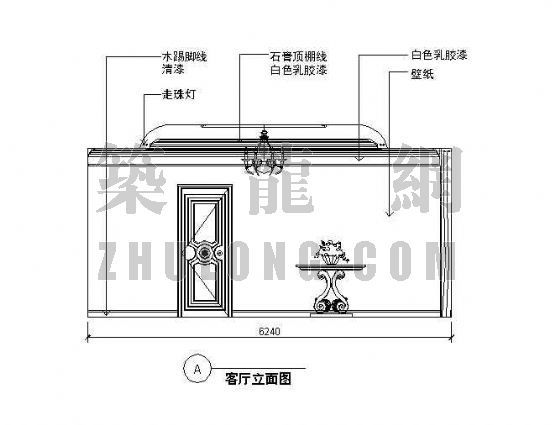 宾馆客厅装修资料下载-宾馆客房客厅各立面