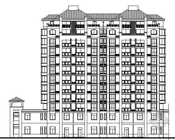 住宅底商建筑方案设计资料下载-某十一层底商住宅楼方案设计