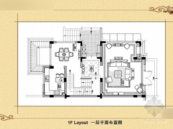 美式风格别墅装修样板房资料下载-[上海]美式风格三层别墅样板间设计方案图