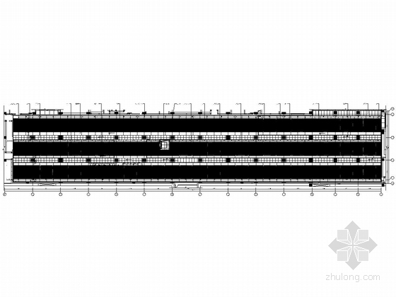 [黑龙江]双层框架结构地铁站台公共区施工图-公共区站厅层天花平面布置图