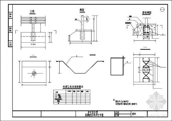 SA级波形梁护栏CAD图资料下载-某波形梁护栏设计详图