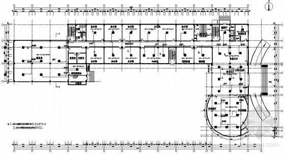 办公楼设计图分析图资料下载-河南某办公楼空调设计图