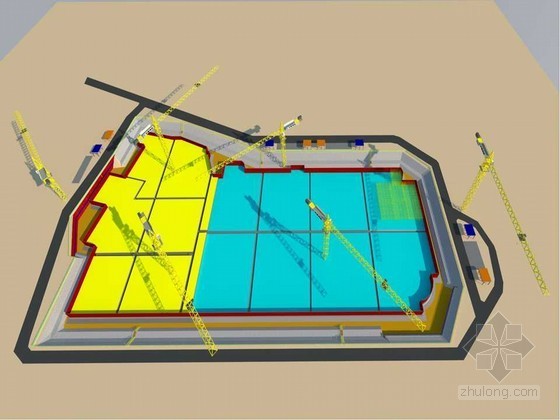 地下室跳仓施工资料下载-大型旅游区工程地库跳仓法应用汇报PPT（编制详细）