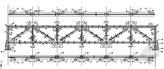 12米过路钢桁架资料下载-某89米钢桁架施工图
