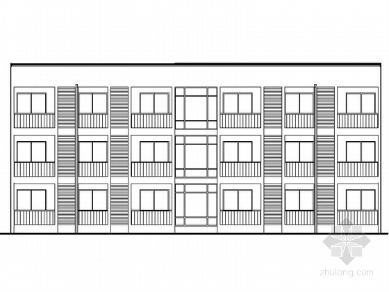 4层宿舍cad资料下载-某大学四层宿舍建筑扩初图