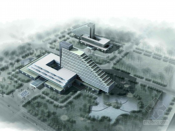 医院手术室3d模型下载资料下载-医院建筑3D模型下载