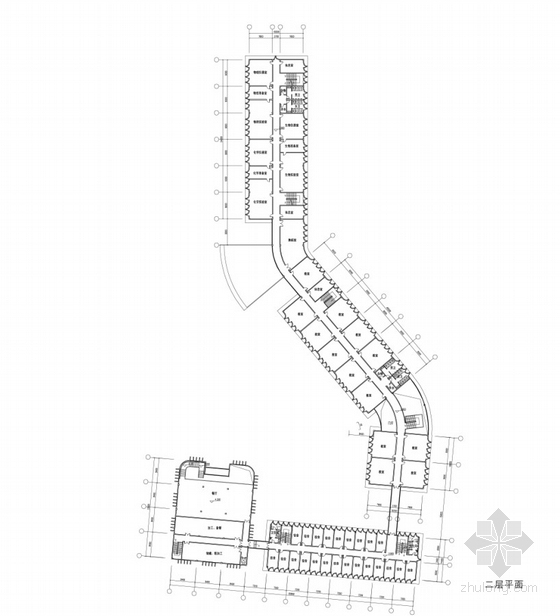 [山东]现代风格体育中心建筑设计方案文本(含CAD)-体育中心平面图