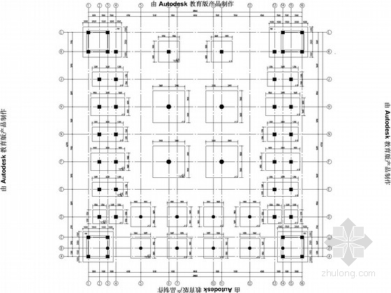 某寺大雄宝殿结构施工图资料下载-3层框架清真寺结构施工图