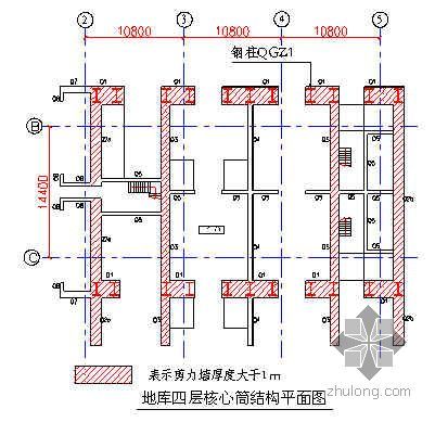 核心筒爬架施工方案资料下载-某大厦地下室核心筒结构施工方案