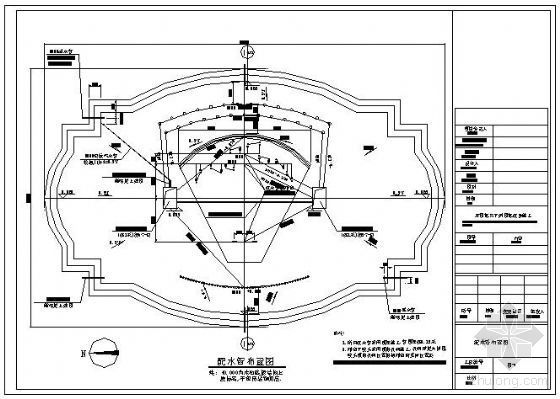 景观喷泉给排水图资料下载-某雕塑喷泉给排水设计图