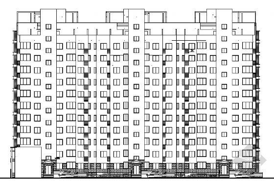 经典板式住宅资料下载-某十二层板式住宅建筑方案图
