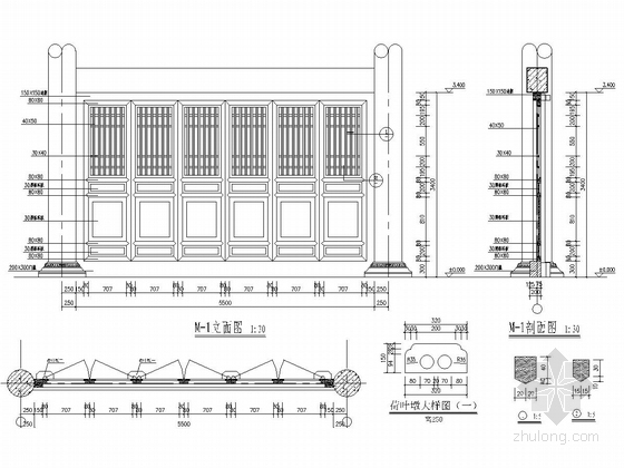 古建文殊殿建筑结构全套施工图-门窗大样图