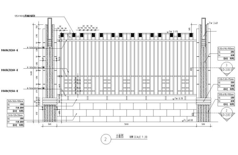 Sketchup通透围墙资料下载-特色围墙设计详图——泛亚景观