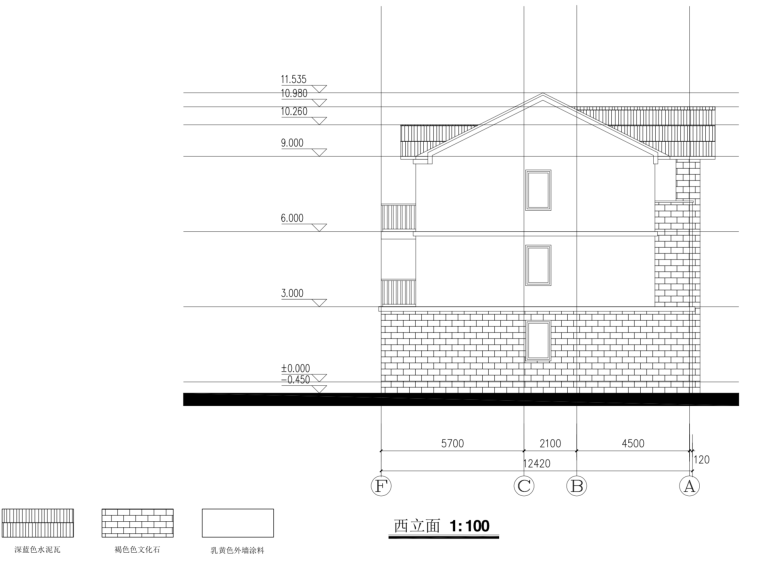 美式新农村3层独栋别墅建筑设计施工图（含全套CAD图纸）-屏幕快照 2019-01-09 上午11.05.51