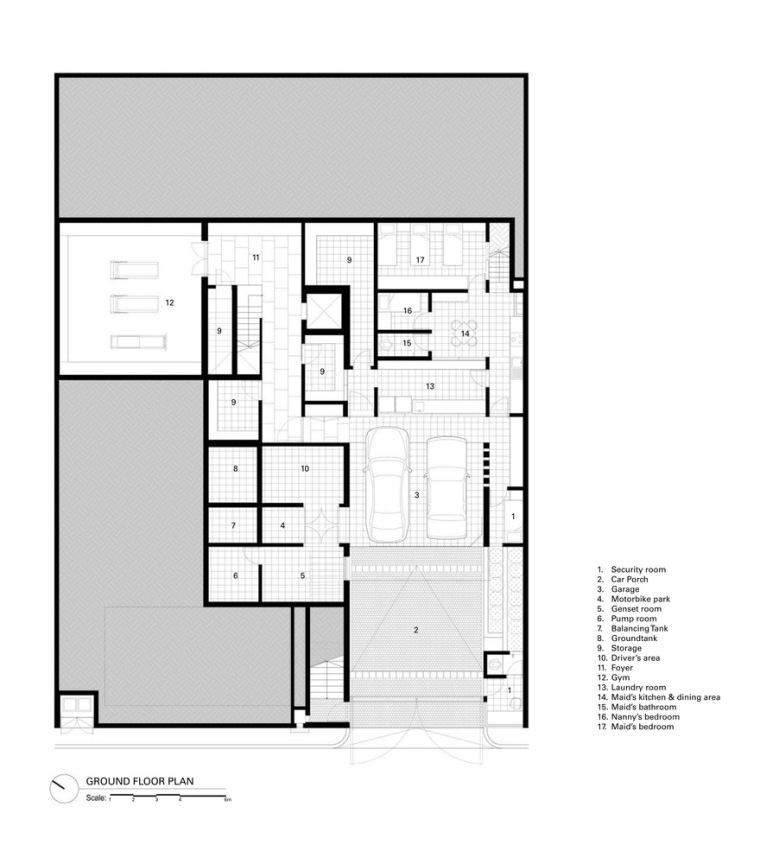 印度尼西亚雅加达热带私人住宅-Plans___Sections