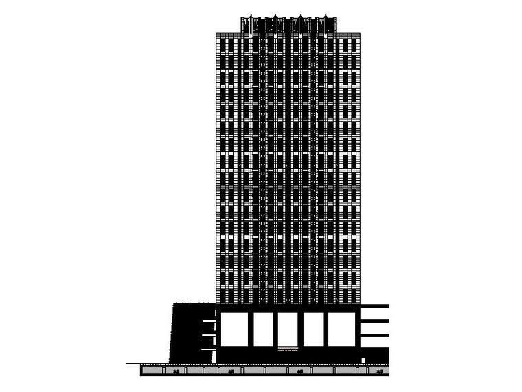 底层商业建筑施工图资料下载-[四川]超高层玻璃金属幕墙塔式办公商业综合体建筑施工图