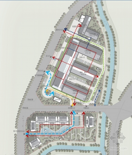 [四川]传统院落布局新中式风格中医院建筑设计方案文本-传统院落布局新中式风格中医院分析图