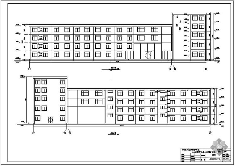 五层酒店设计cad资料下载-[学士]某五层自助宾馆毕业设计(含计算书、建筑结构图)