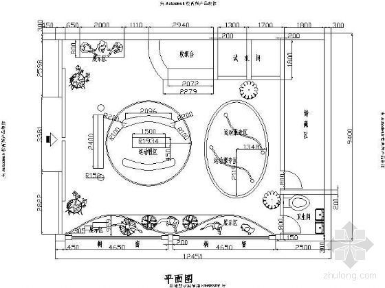 商业建筑平面设计图资料下载-服装专卖店平面设计图