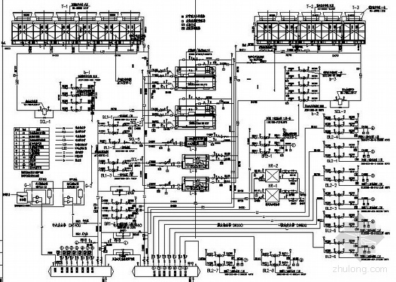空调机房设备群控资料下载-东莞某医院中央空调群控系统图