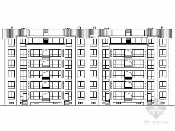 某六层坡屋顶（顶层复式）住宅建筑施工图