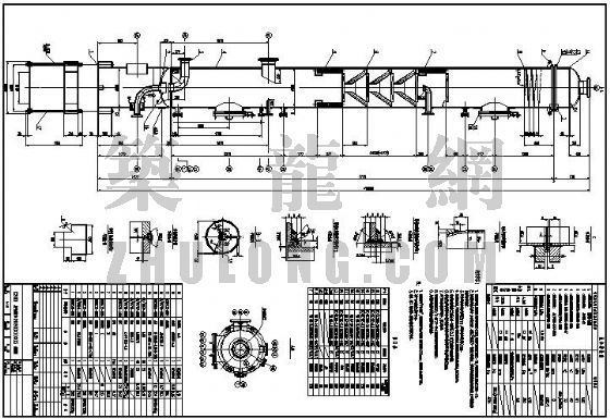 吸收塔设备图资料下载-C2001尾气吸收塔（DN800X10003）装配图
