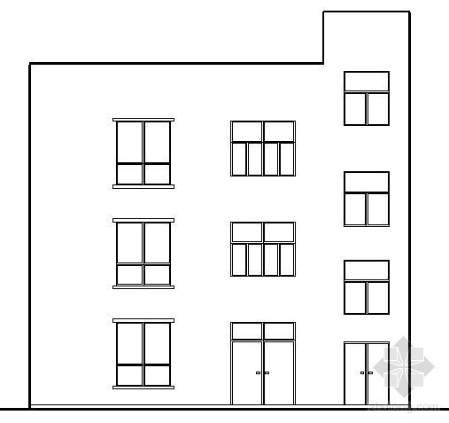 小型三层商业建筑图资料下载-某三层小型私人建筑扩初图