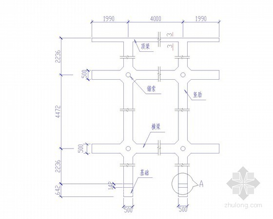 锚索框架梁质量通病资料下载-锚索框架梁及地梁结构图