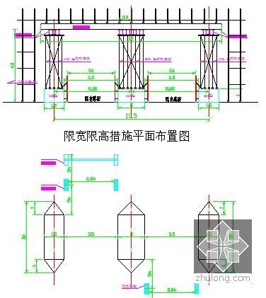 现浇连续梁满堂支架及门洞安全专项施工方案附CAD-2-3.5m门洞防护图