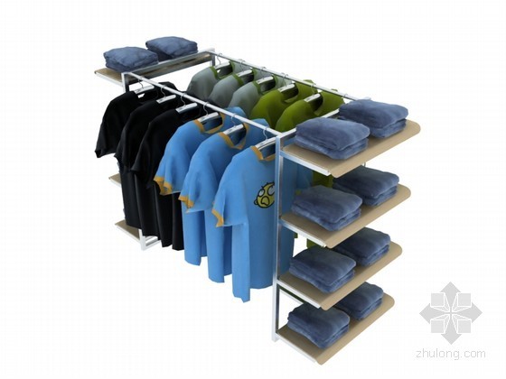 服装办公空间设计3d资料下载-服装中岛3D模型下载