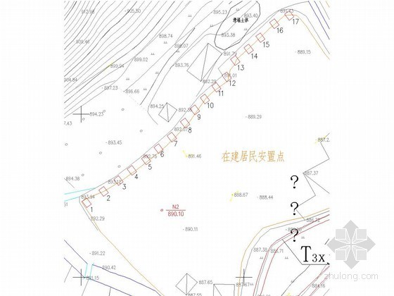 锚定板式挡土墙资料下载-滑坡治理工程桩板式挡土墙布置图