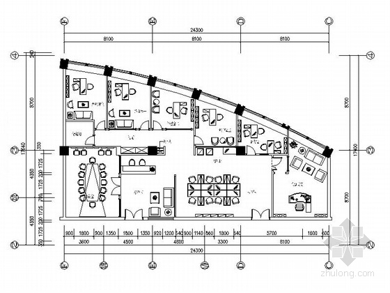 仓储物流建筑方案CAD资料下载-[山东]全程一体化仓储物流高档现代办公室装修施工图（含效果）