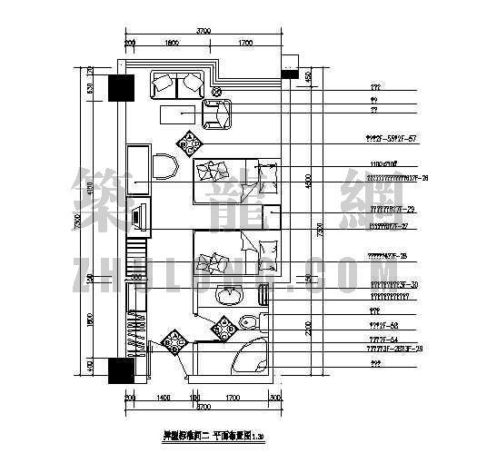 酒店标准间效果图和材料资料下载-标准间