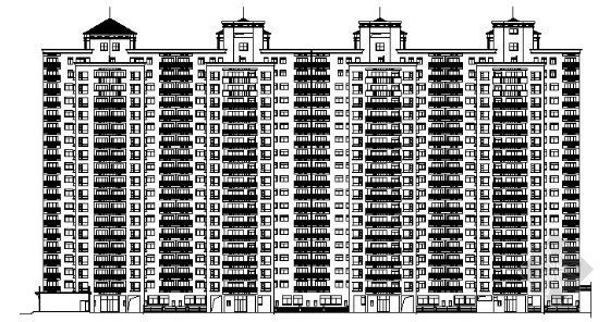 简单的一栋建筑施工图资料下载-深圳某大型小区建筑施工图A栋