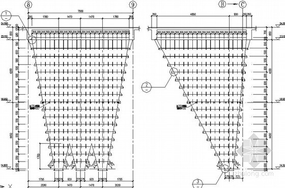 16米高钢结构资料下载-24米高钢煤斗节点构造详图