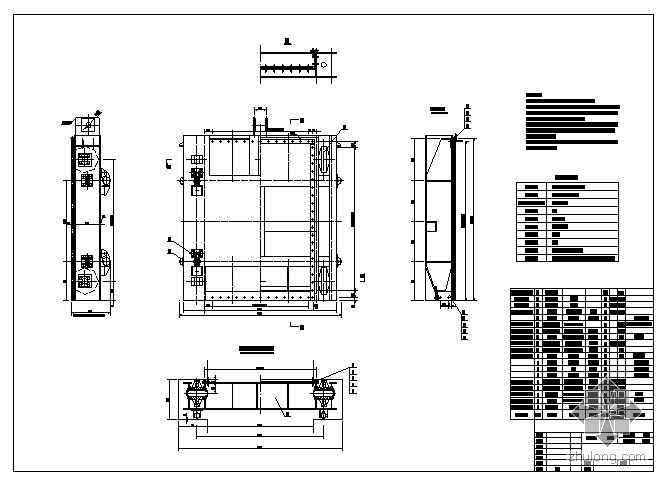 钢立柱施工图资料下载-平板钢闸门施工图