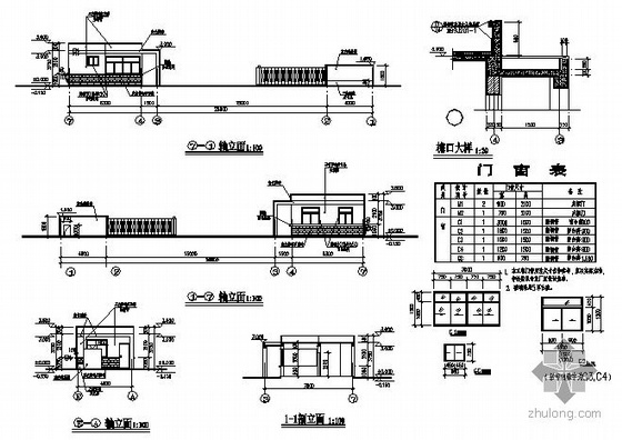 某校园大门建筑施工图-2