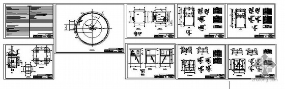 管廊CAD结构图资料下载-某选矿厂浓密机集中给矿房通廊结构图