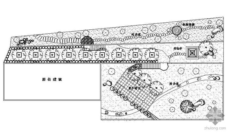 仿古铺装CAD资料下载-某庭院景观施工图纸全套