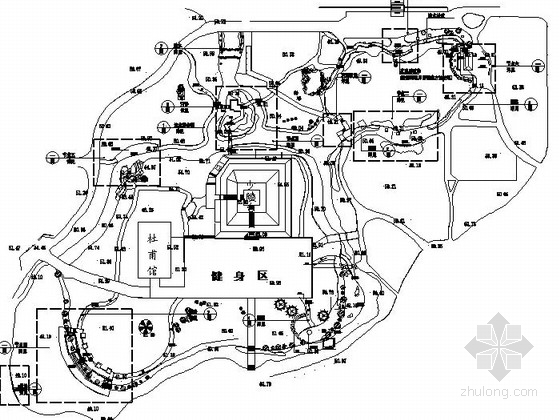 台阶带护栏资料下载-[兖州]公园景观工程施工图