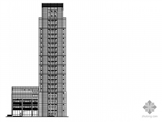 武汉高层办公楼标准层资料下载-[武汉]某二十二层科技楼建筑施工图
