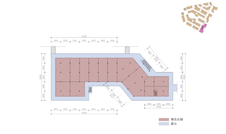 [安徽]阳光半岛奥特莱斯商业街规划及建筑方案设计文本-E区三层平面图